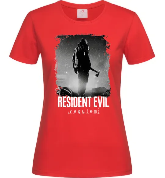 Женская футболка Оселя зла Леон Кеннеді Красный фото