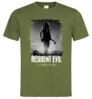 Чоловіча футболка Оселя зла Леон Кеннеді Оливковий фото