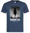 Чоловіча футболка Оселя зла Леон Кеннеді Темно-синій фото