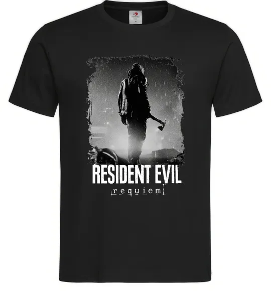 Чоловіча футболка Оселя зла Леон Кеннеді Чорний фото