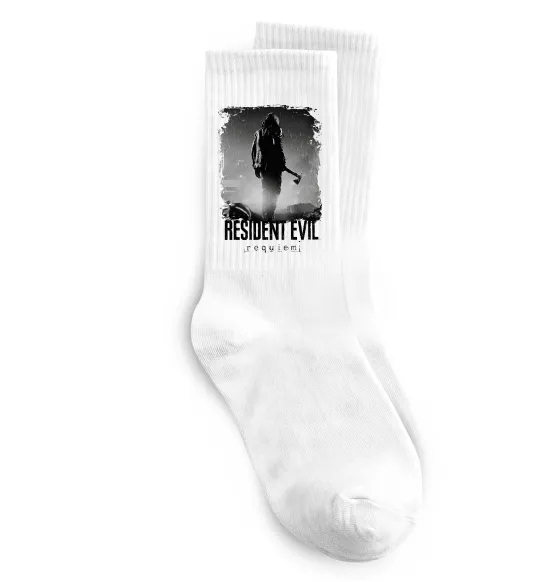 Носки Оселя зла Леон Кеннеді Белый фото