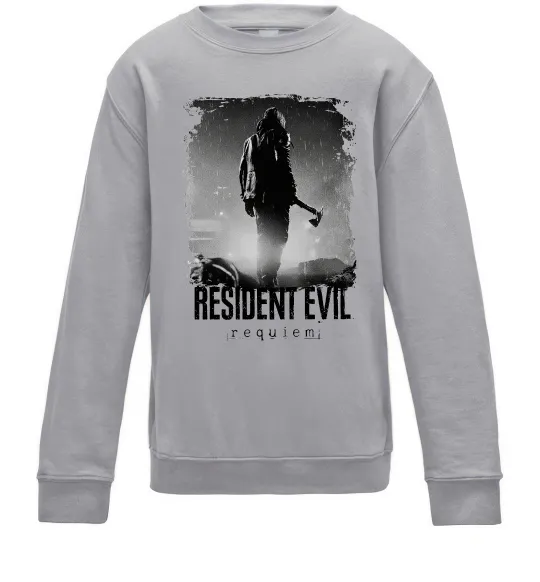 Детский Свитшот Оселя зла Леон Кеннеді Серый меланж фото