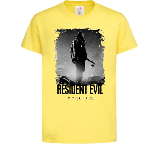 Дитяча футболка Оселя зла Леон Кеннеді Лимонний фото