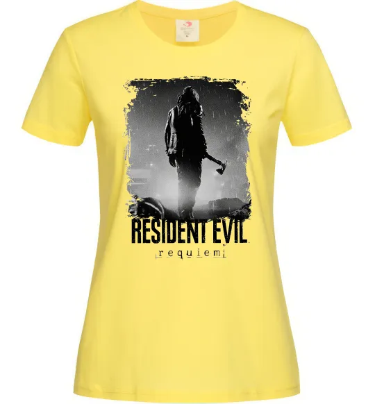 Женская футболка Оселя зла Леон Кеннеді Лимонный фото