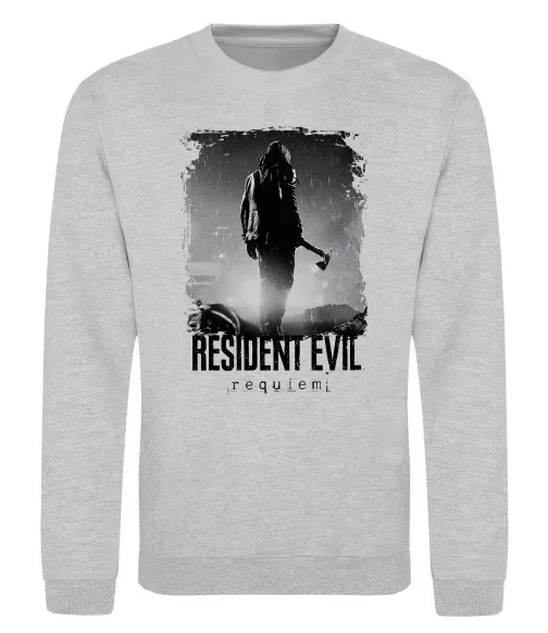 Свитшот Оселя зла Леон Кеннеді Серый меланж фото