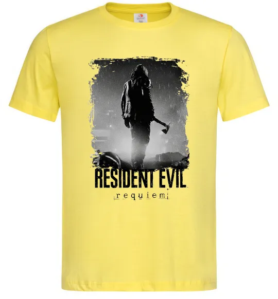 Чоловіча футболка Оселя зла Леон Кеннеді Лимонний фото