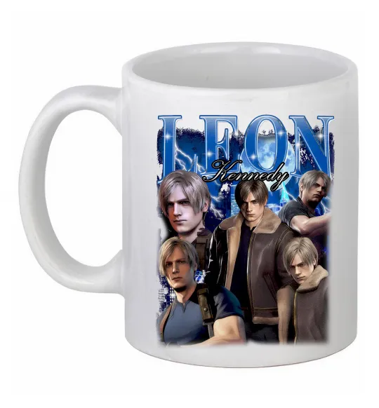 Чашка керамическая Leon Kennedy Resident Evil Белый фото