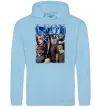 Мужская толстовка (худи) Leon Kennedy Resident Evil Голубой фото