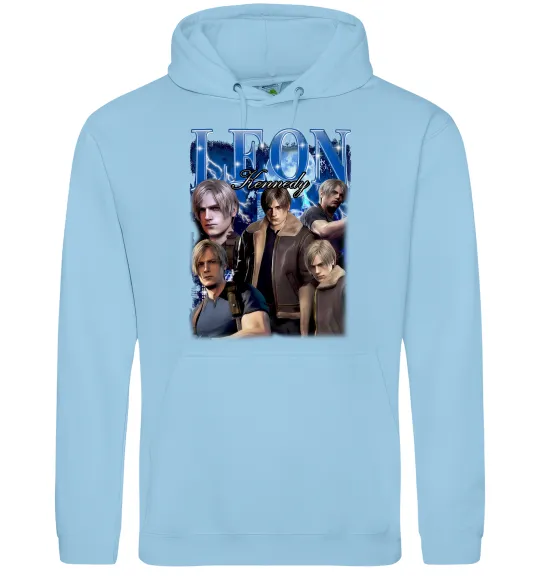 Женская толстовка (худи) Leon Kennedy Resident Evil Голубой фото