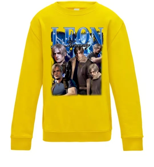 Дитячий світшот Leon Kennedy Resident Evil Сонячно жовтий фото