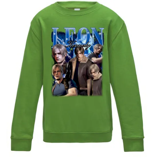 Дитячий світшот Leon Kennedy Resident Evil Лаймовий фото