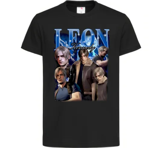 Детская футболка Leon Kennedy Resident Evil Черный фото