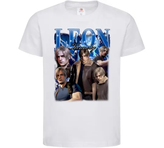 Детская футболка Leon Kennedy Resident Evil Белый фото