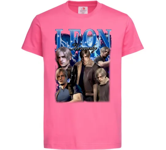 Детская футболка Leon Kennedy Resident Evil Ярко-розовый фото