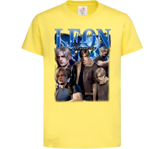 Детская футболка Leon Kennedy Resident Evil Лимонный фото