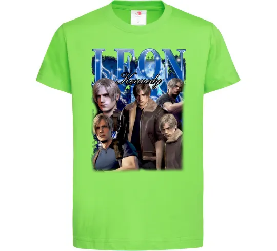 Детская футболка Leon Kennedy Resident Evil Лаймовый фото