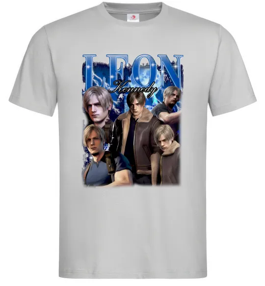 Чоловіча футболка Leon Kennedy Resident Evil Сірий фото