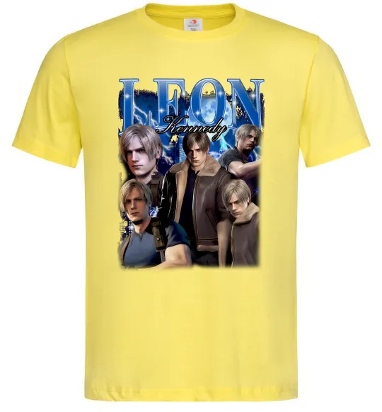 Чоловіча футболка Leon Kennedy Resident Evil Лимонний фото