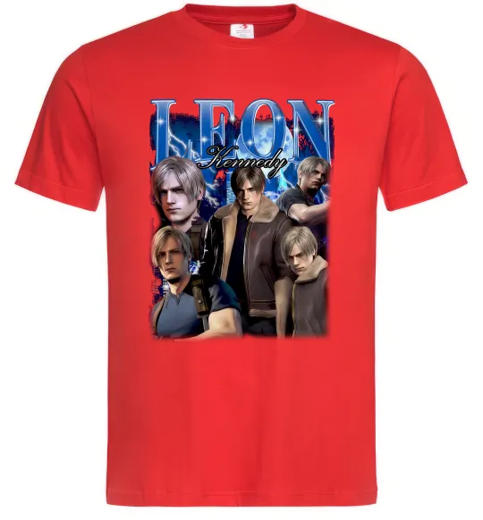 Чоловіча футболка Leon Kennedy Resident Evil Червоний фото