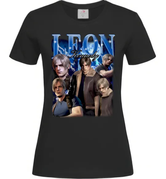 Женская футболка Leon Kennedy Resident Evil Черный фото