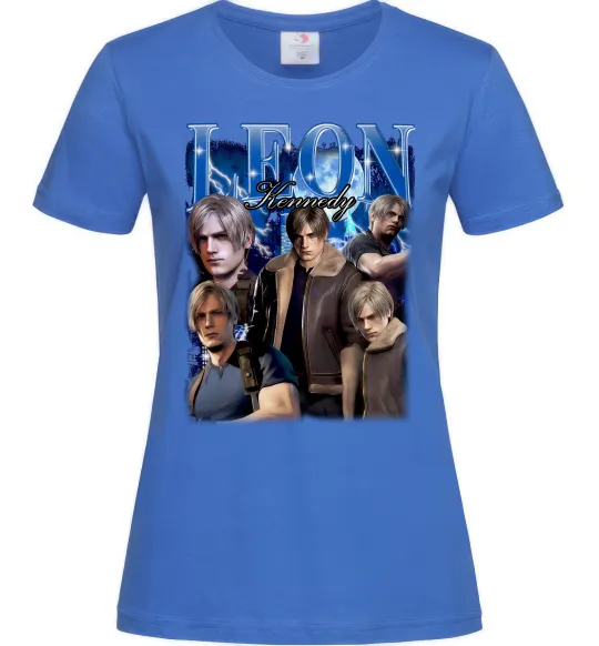 Женская футболка Leon Kennedy Resident Evil Ярко-синий фото