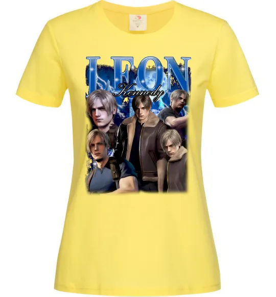 Женская футболка Leon Kennedy Resident Evil Лимонный фото