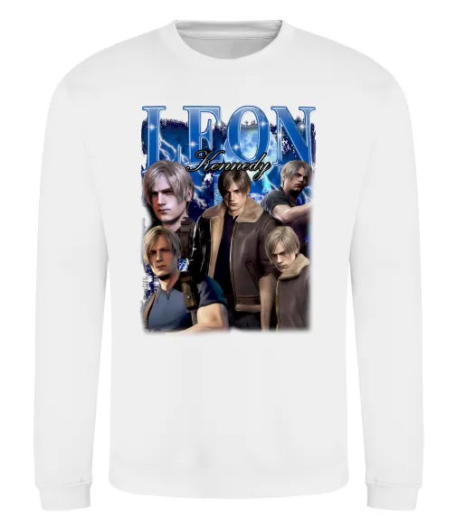 Світшот Leon Kennedy Resident Evil Білий фото