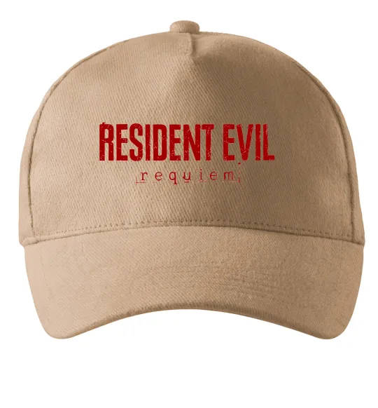 Кепка Resident Evil logo Песочный фото