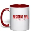 Чашка с цветной ручкой Resident Evil logo Красный фото