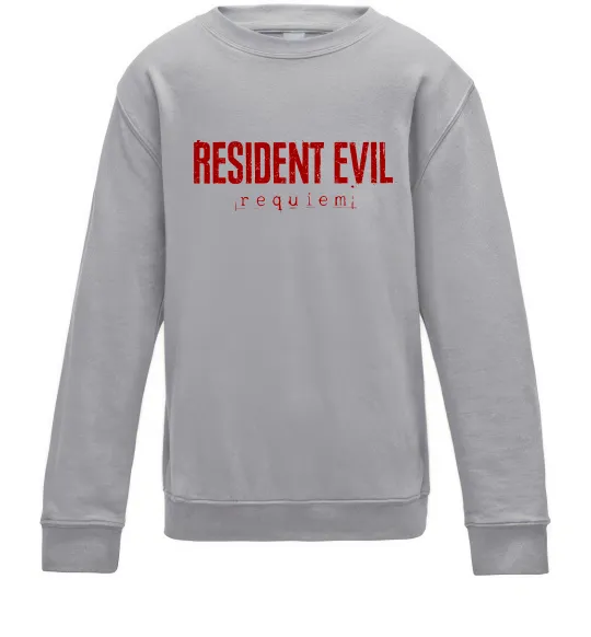 Дитячий світшот Resident Evil logo Сірий меланж фото