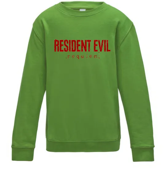 Дитячий світшот Resident Evil logo Лаймовий фото