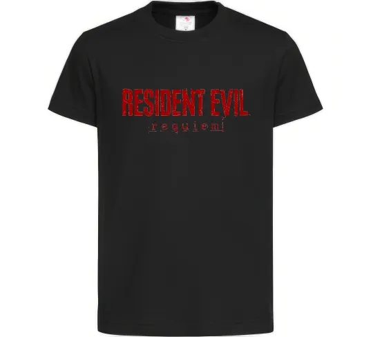 Детская футболка Resident Evil logo Черный фото