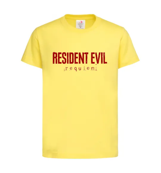 Детская футболка Resident Evil logo Лимонный фото
