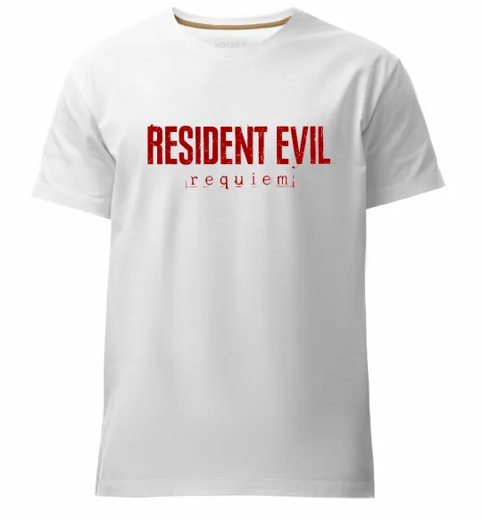 Чоловіча преміум футболка Resident Evil logo Білий фото