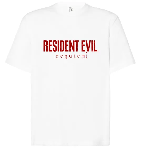 Футболка Оверсайз Resident Evil logo Білий фото