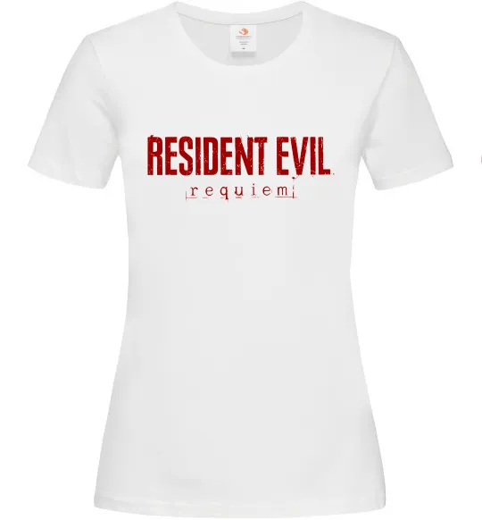 Женская футболка Resident Evil logo Белый фото