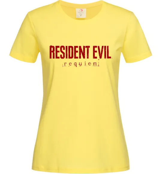 Женская футболка Resident Evil logo Лимонный фото