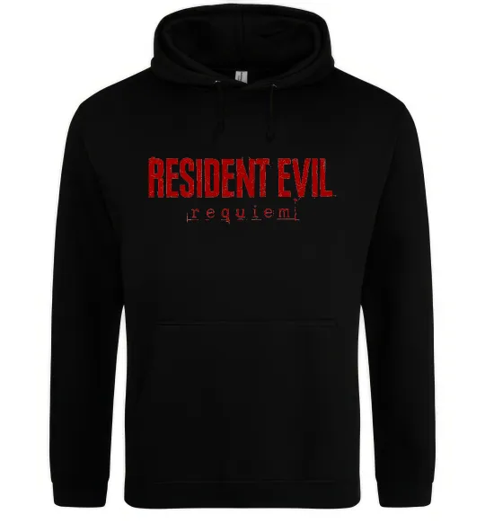 Мужская толстовка (худи) Resident Evil logo Черный фото