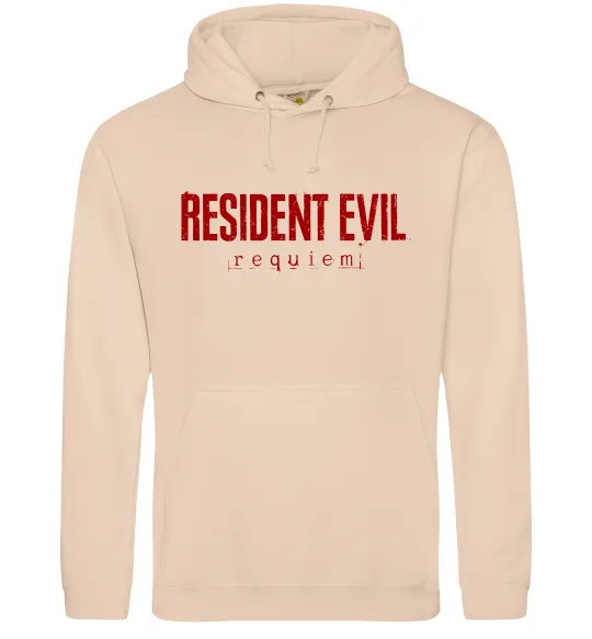 Мужская толстовка (худи) Resident Evil logo Песочный фото