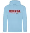 Мужская толстовка (худи) Resident Evil logo Голубой фото