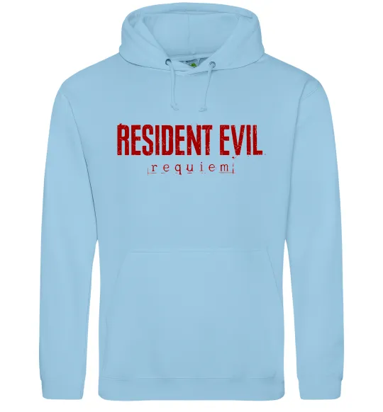 Женская толстовка (худи) Resident Evil logo Голубой фото