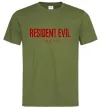 Чоловіча футболка Resident Evil logo Оливковий фото