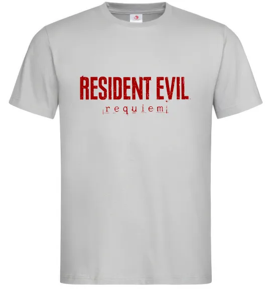 Чоловіча футболка Resident Evil logo Сірий фото