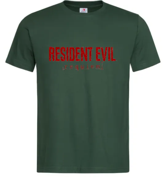 Чоловіча футболка Resident Evil logo Темно-зелений фото