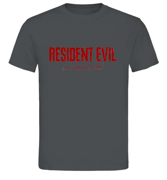 Чоловіча футболка Resident Evil logo Графіт фото