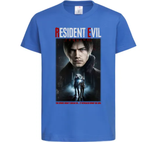 Дитяча футболка Virus didn`t break us Resident Evil Яскраво-синій фото