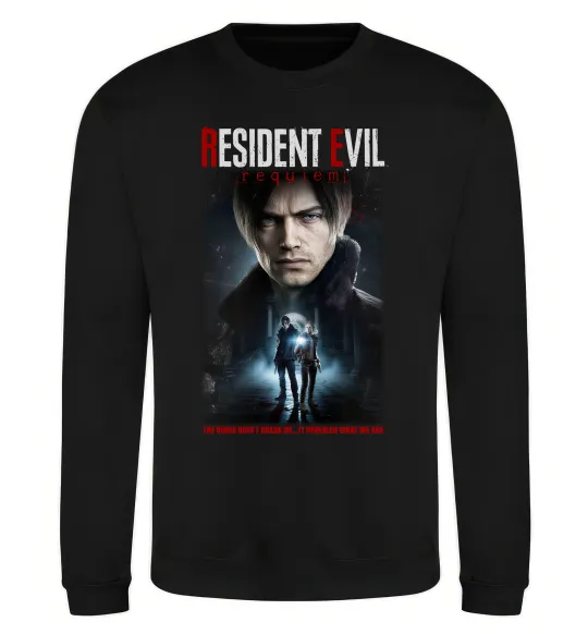 Свитшот Virus didn`t break us Resident Evil Черный фото