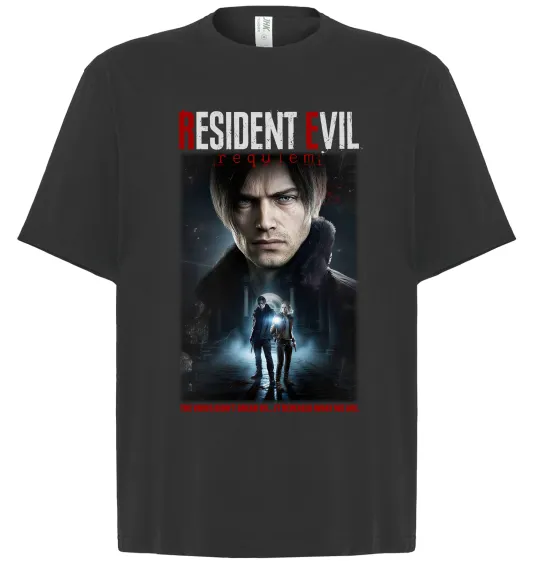 Футболка Оверсайз Virus didn`t break us Resident Evil Чорний фото