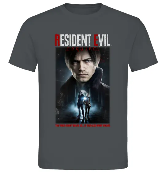 Чоловіча футболка Virus didn`t break us Resident Evil Графіт фото