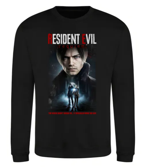 Світшот Virus didn`t break us Resident Evil Чорний фото